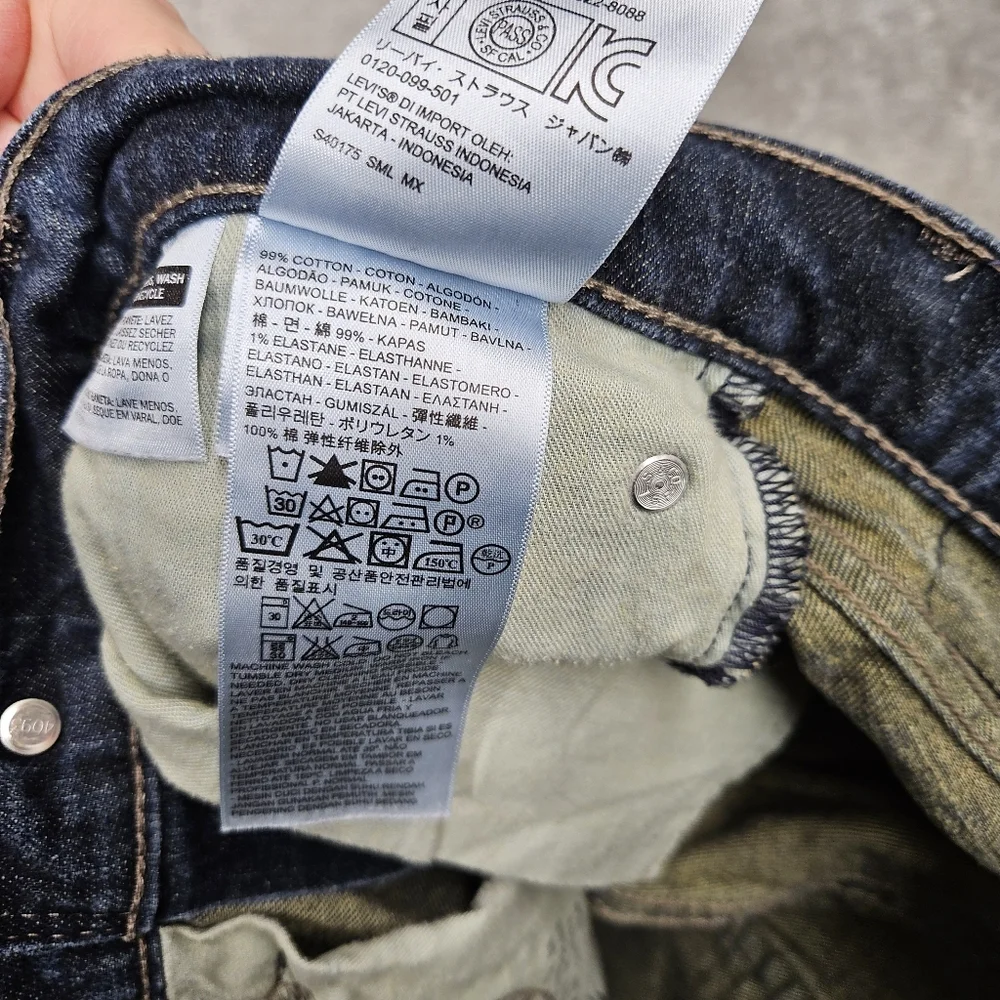 Levi’s Mens 511 Dark Wash Denim Jeans Classic 5-Pocket Jeans Straight Leg 33/30